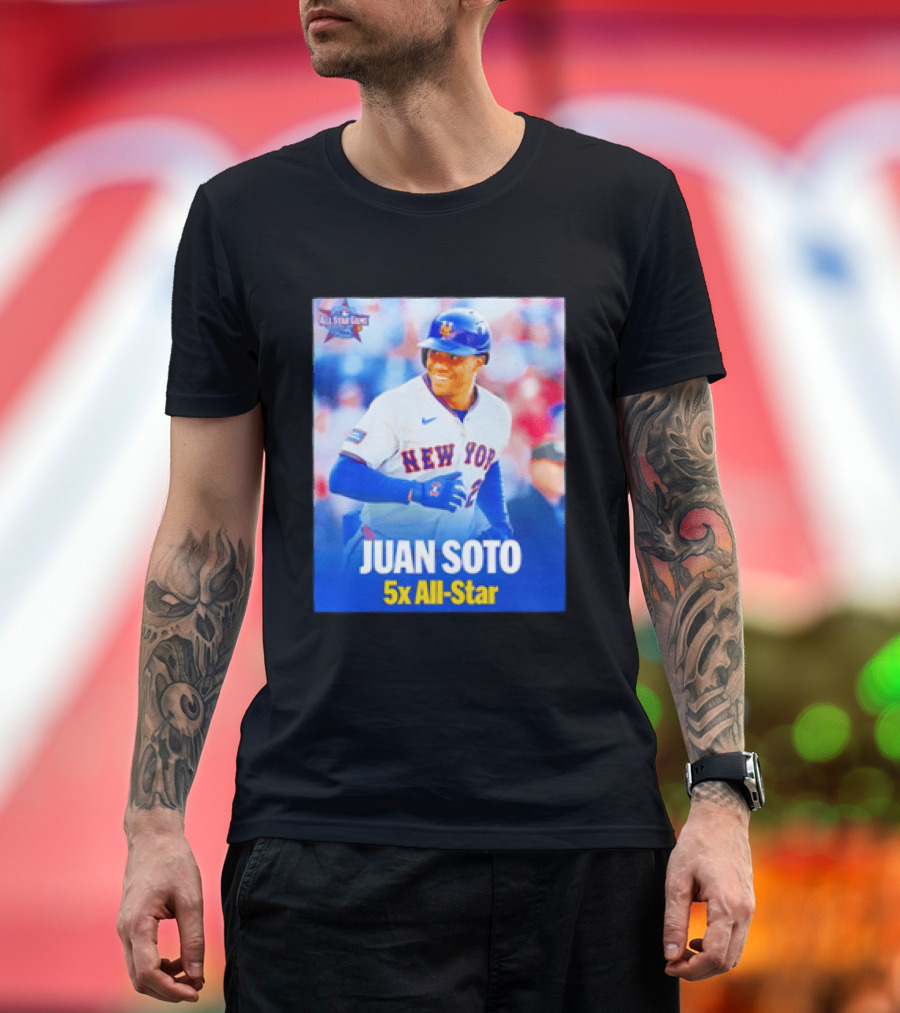 All Star Game 2026 New York Mets Juan Soto 5x All Star T-Shirt