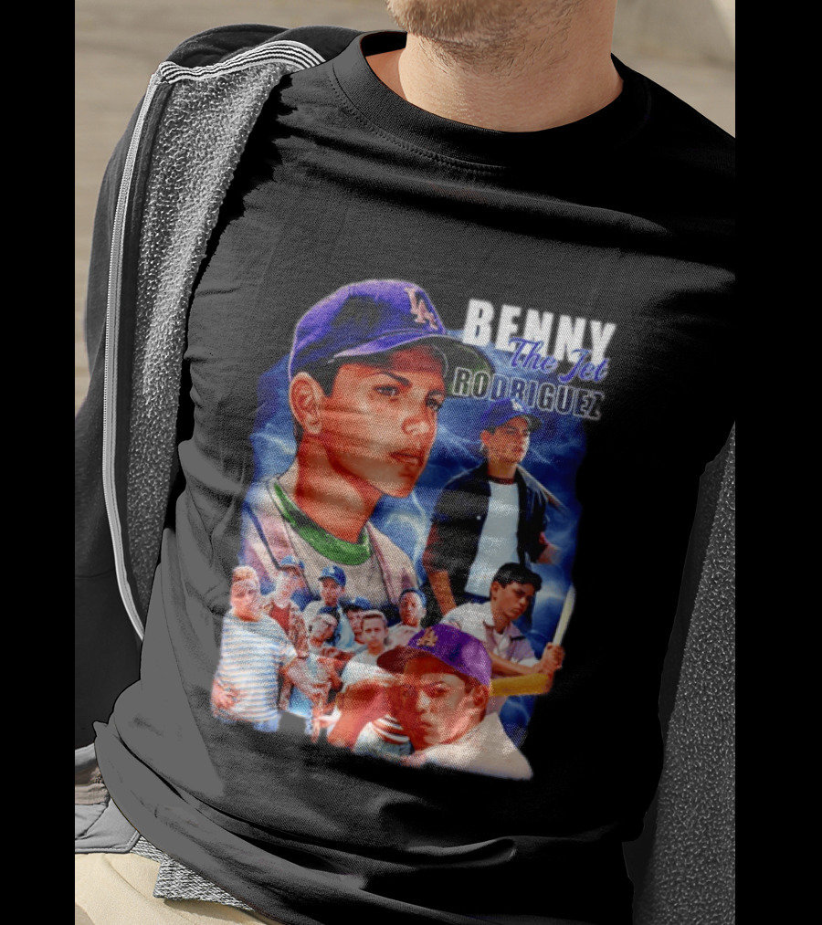 Benny The Jet Rodriguez Sandlot Baseball Movie Iconic Character Collage T-Shirt