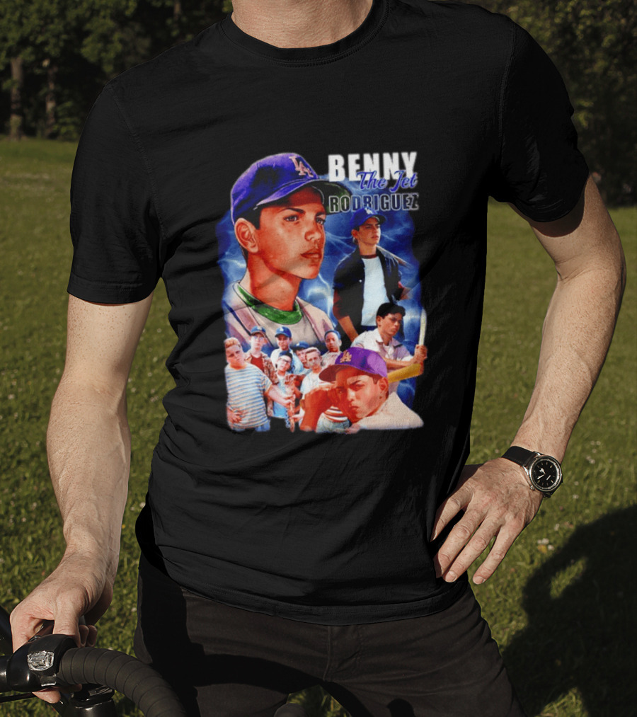 Benny The Jet Rodriguez Sandlot Baseball Movie Iconic Character Collage T-Shirt