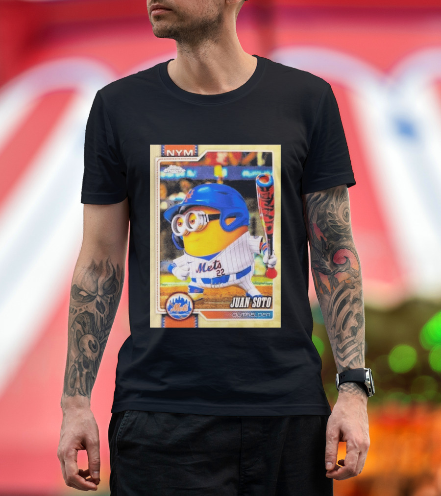 Juan Soto Minions Superfractor New York Mets MLB Topps Chrome 2026 Outfielder T-Shirt