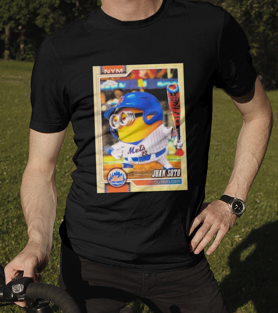 Juan Soto Minions Superfractor New York Mets MLB Topps Chrome 2026 Outfielder T-Shirt