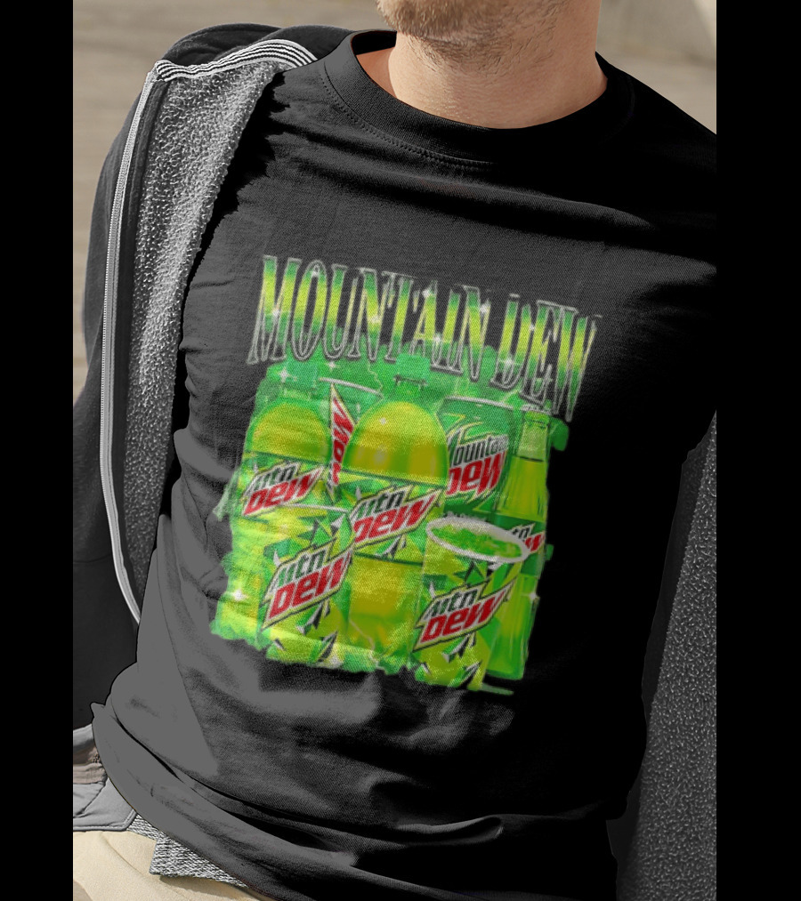 Mountain Dew Green Beverage Collection Bottles And Cans T-Shirt