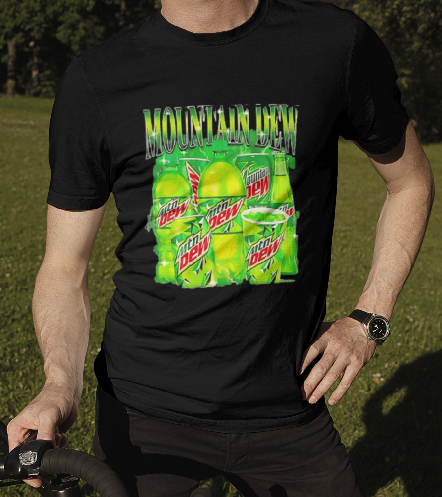 Mountain Dew Green Beverage Collection Bottles And Cans T-Shirt