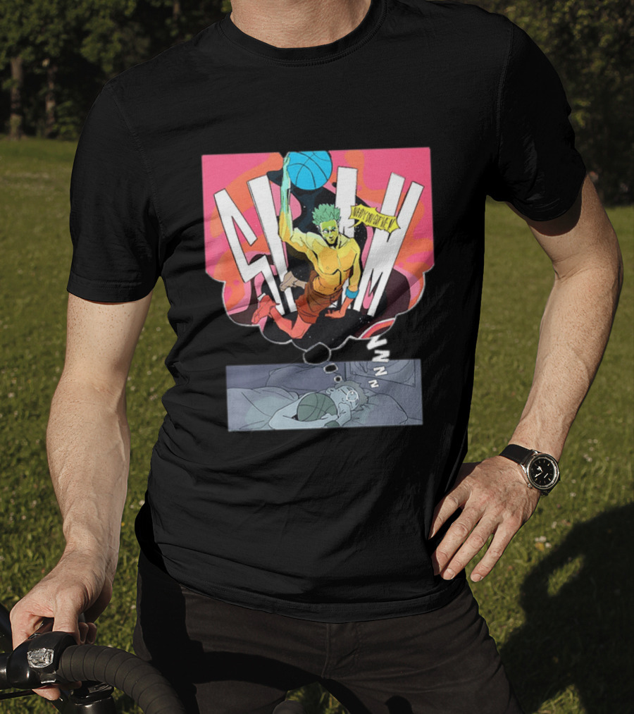 Dreaming Basketball Player Slam Dunk Nobody Can Stop Me Comic T-Shirt