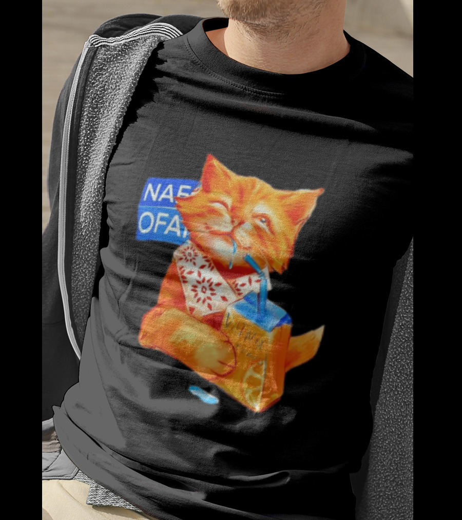 NAFO Fella Orange Cat Drinking VATNIK Tears T-Shirt
