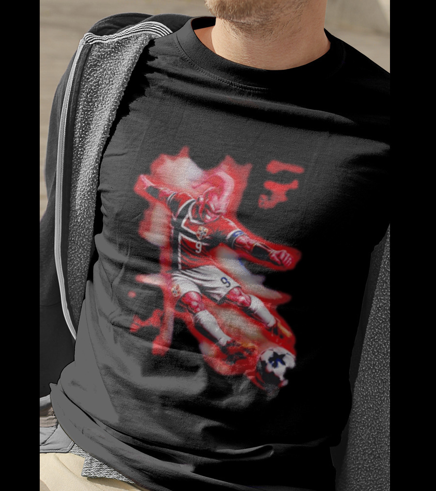 Erling Haaland Majin Buu Norway Football 9 Soccer Fusion T-Shirt