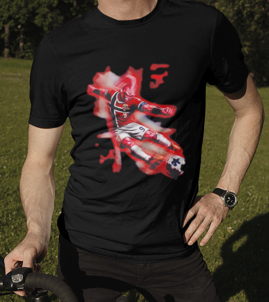 Erling Haaland Majin Buu Norway Football 9 Soccer Fusion T-Shirt