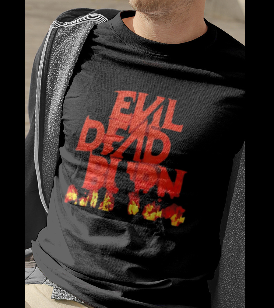 Evil Dead Burn Ash Williams Horror Movie Franchise Flames T-Shirt