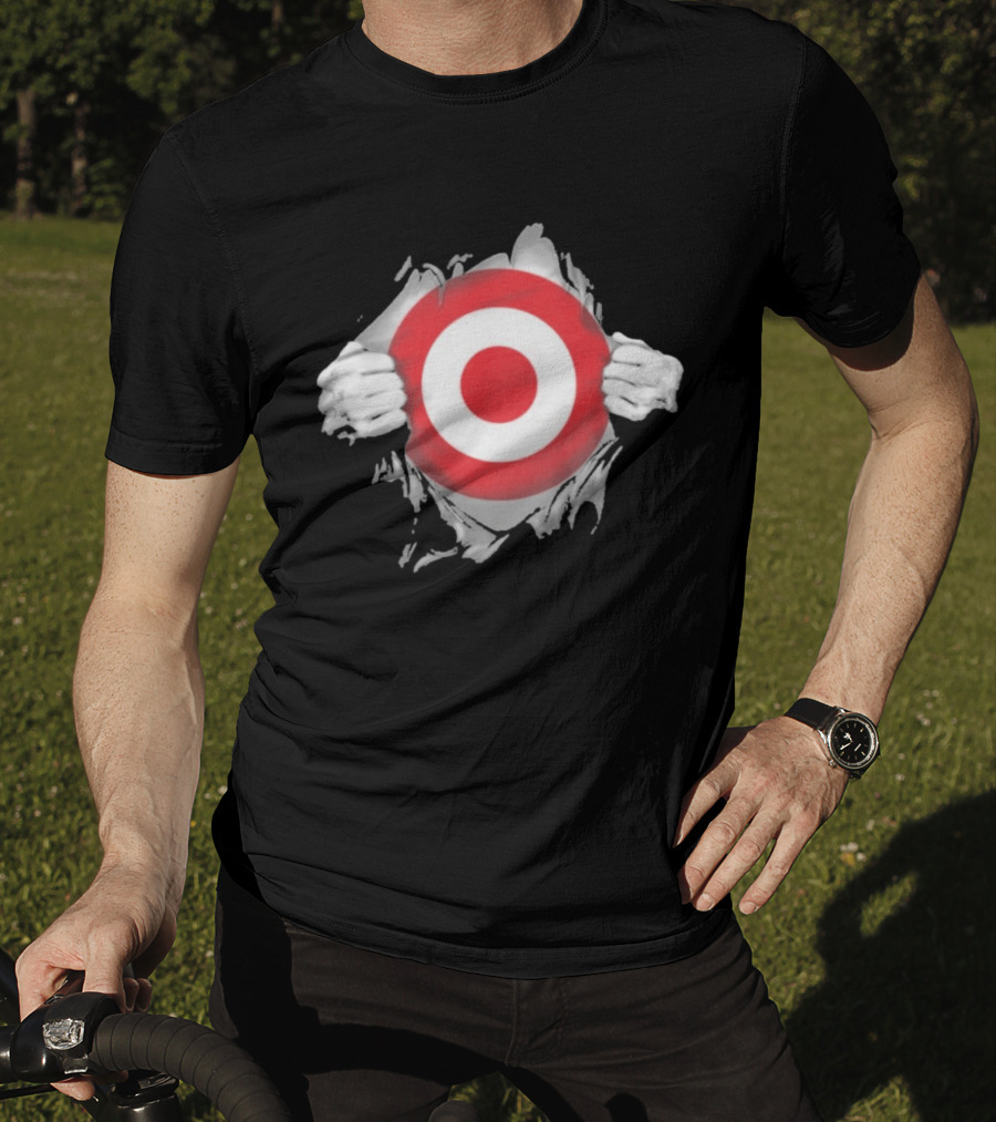Target Ripped Chest Superhero Torn Look Employee Impact T-Shirt