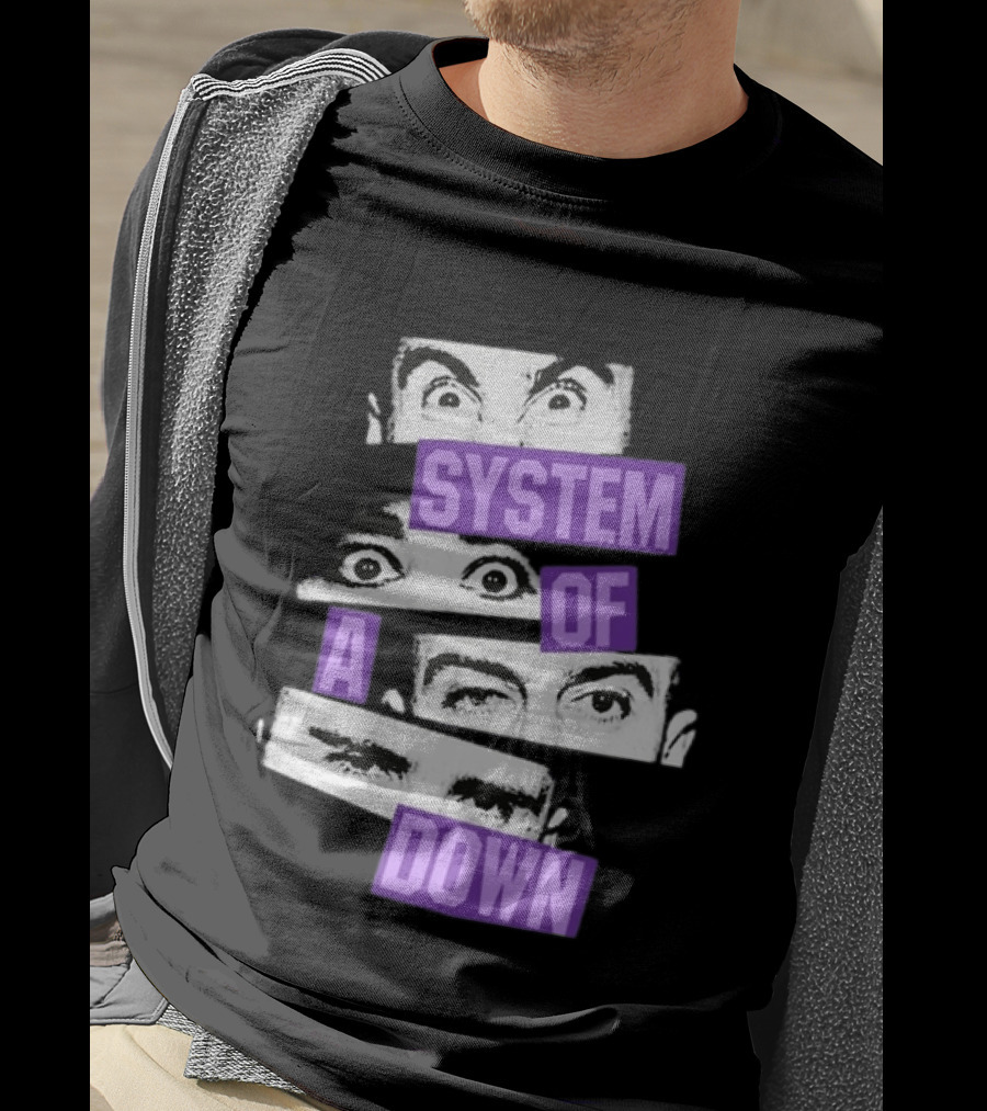 Original System Of A Down Soad Eu Uk Tour 2026 Toxic City System Down Eyes T-Shirt