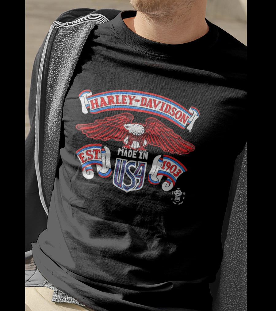 Harley Davidson Eagle Made In USA Est 1903 T-Shirt
