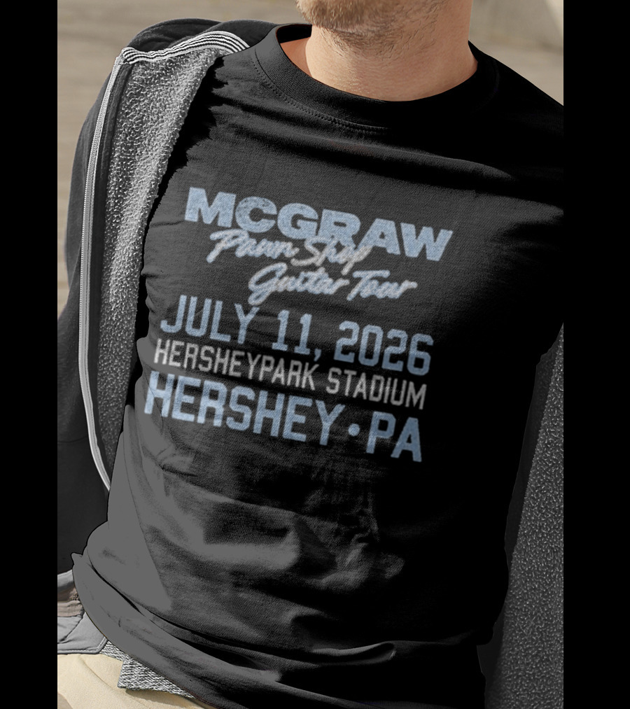 Tim McGraw Standing Room Only Tour July 11 2026 Hersheypark Stadium Hershey PA T-Shirt