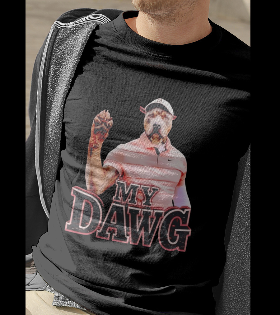 Tiger Woods Golfing Pitbull My Dawg T-Shirt