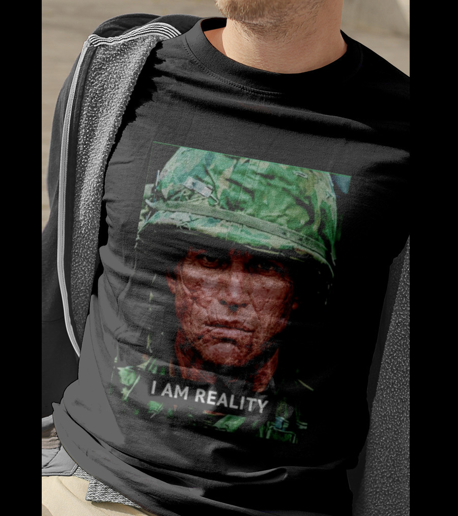 I Am Reality Camouflage Soldier Face T-Shirt