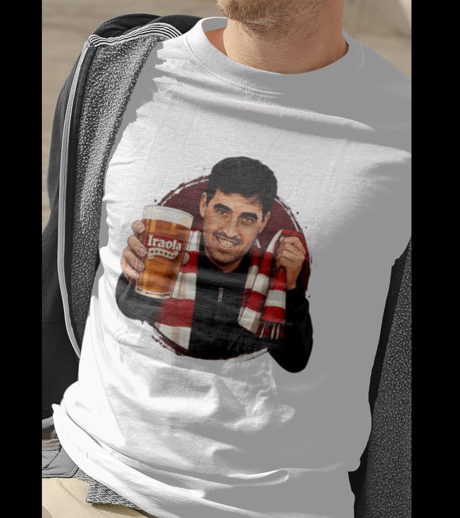 Andoni Iraola Athletic Club Bilbao Beer Glass Scarf Fan T-Shirt