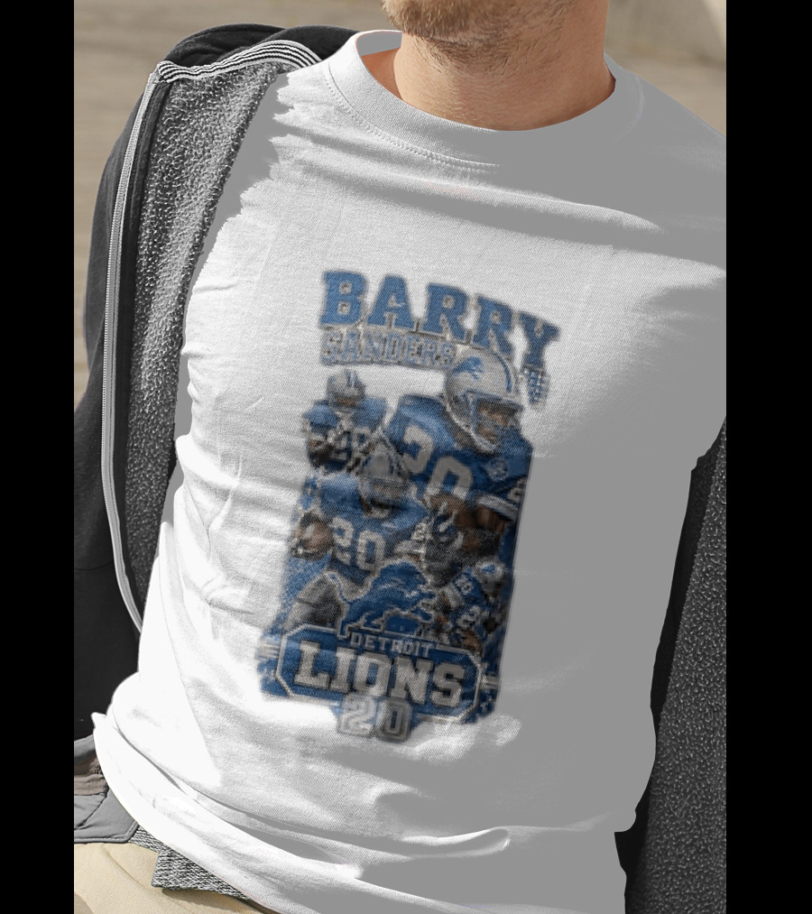 Barry Sanders Detroit Lions 20 NFL Football Legend T-Shirt