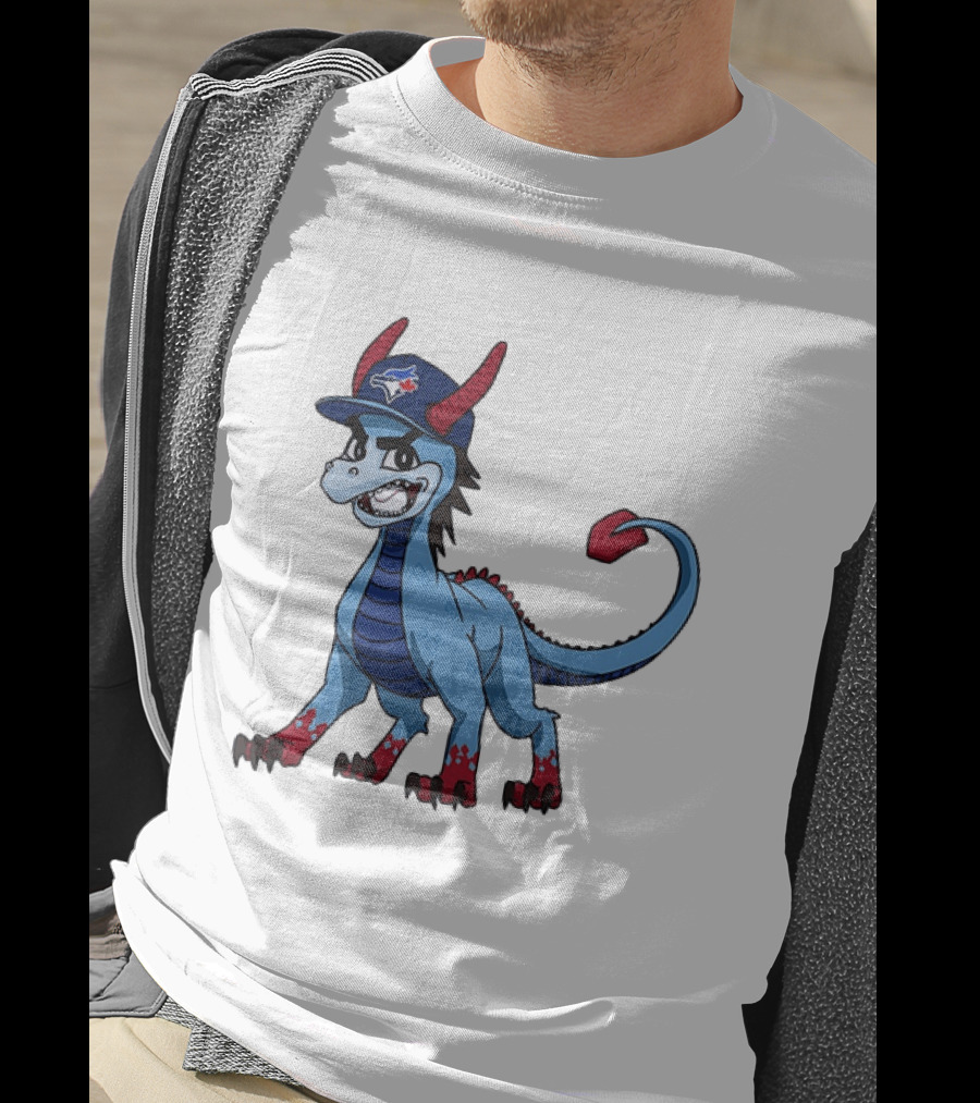 Toronto Blue Jays MLB Baseball Blue Dragon Hat T-Shirt