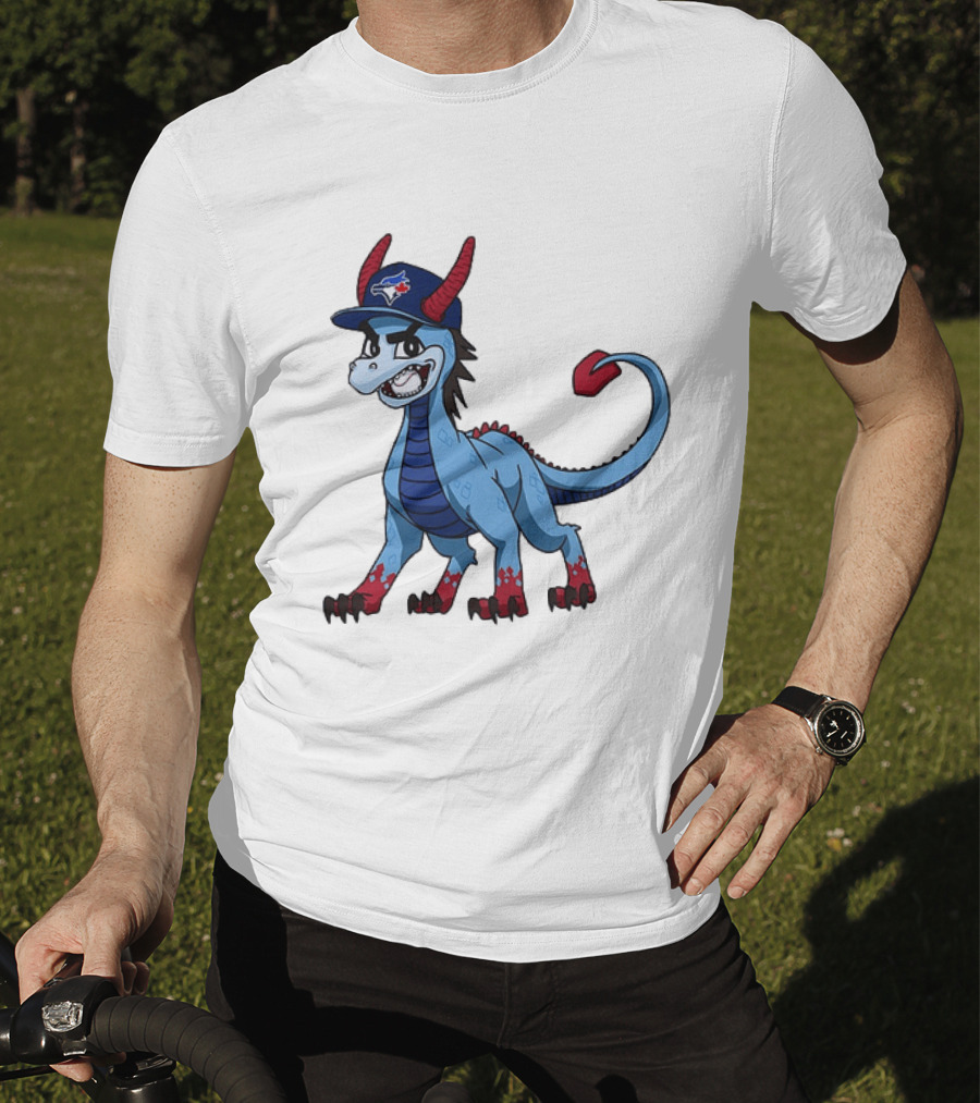 Toronto Blue Jays MLB Baseball Blue Dragon Hat T-Shirt