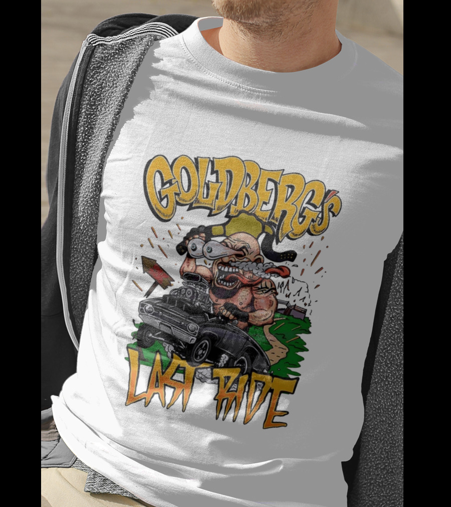 Goldberg's Last Ride Wrestling Cartoon Car WCW WWE T-Shirt