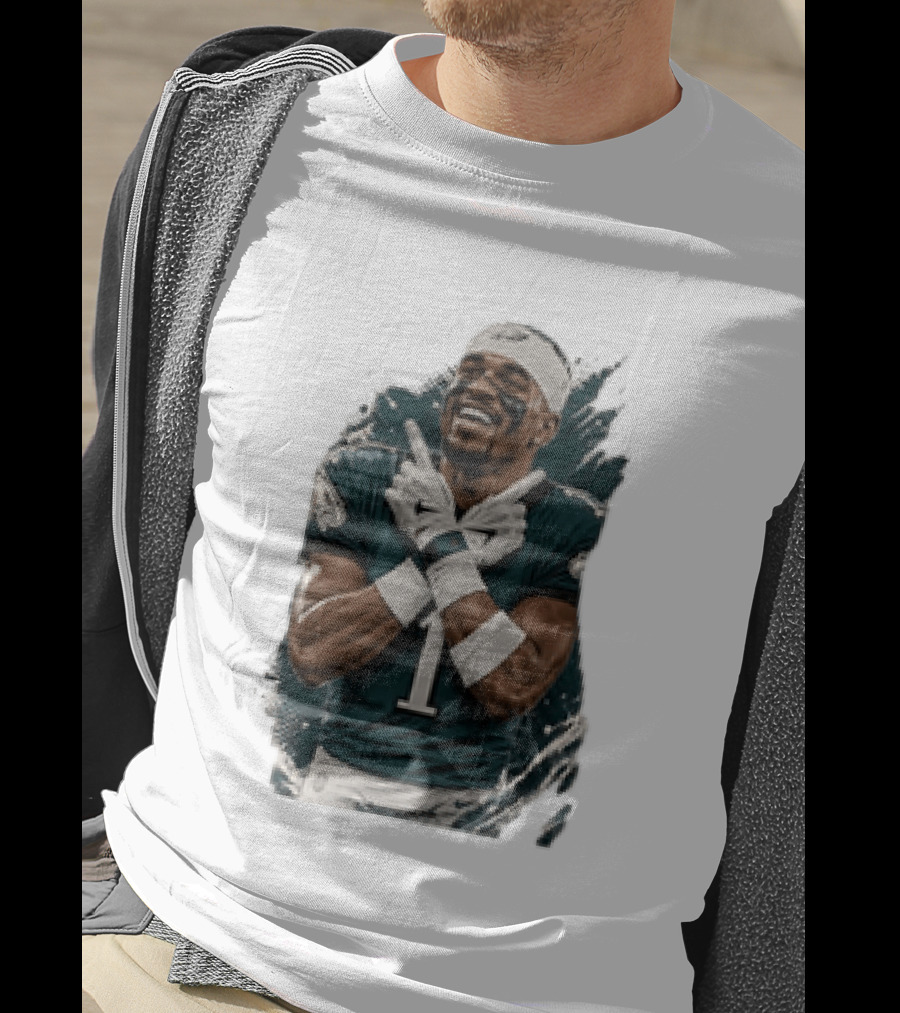 Philadelphia Eagles Jalen Hurts Celebratory Pose Football Team Gear T-Shirt