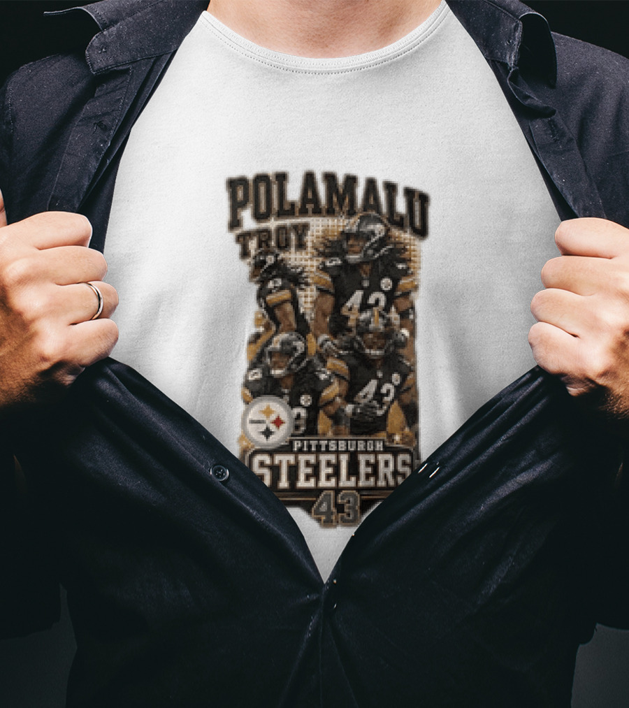 Pittsburgh Steelers Polamalu Troy 43 Football Player Steelers T-Shirt