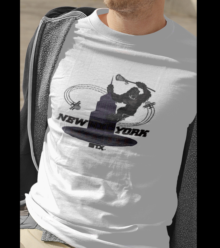 King Kong Empire State Building New York Lacrosse T-Shirt