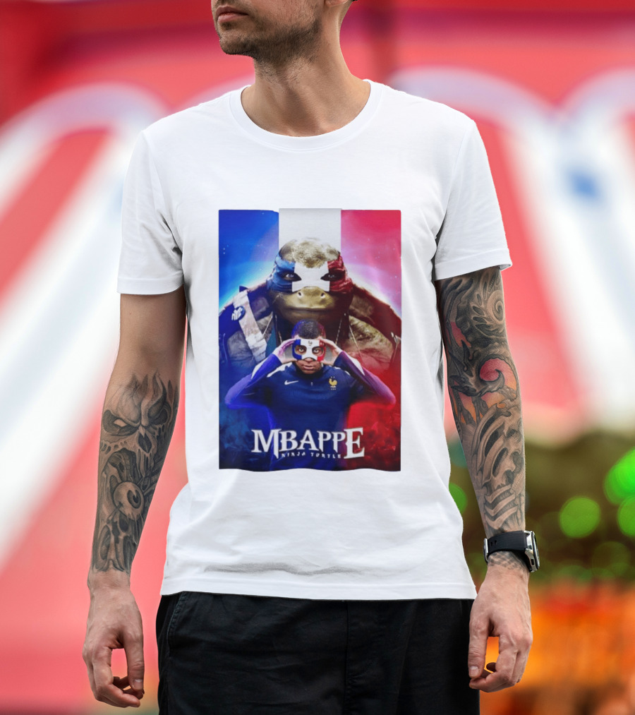 Mbappe France National Football Ninja Turtle T-Shirt