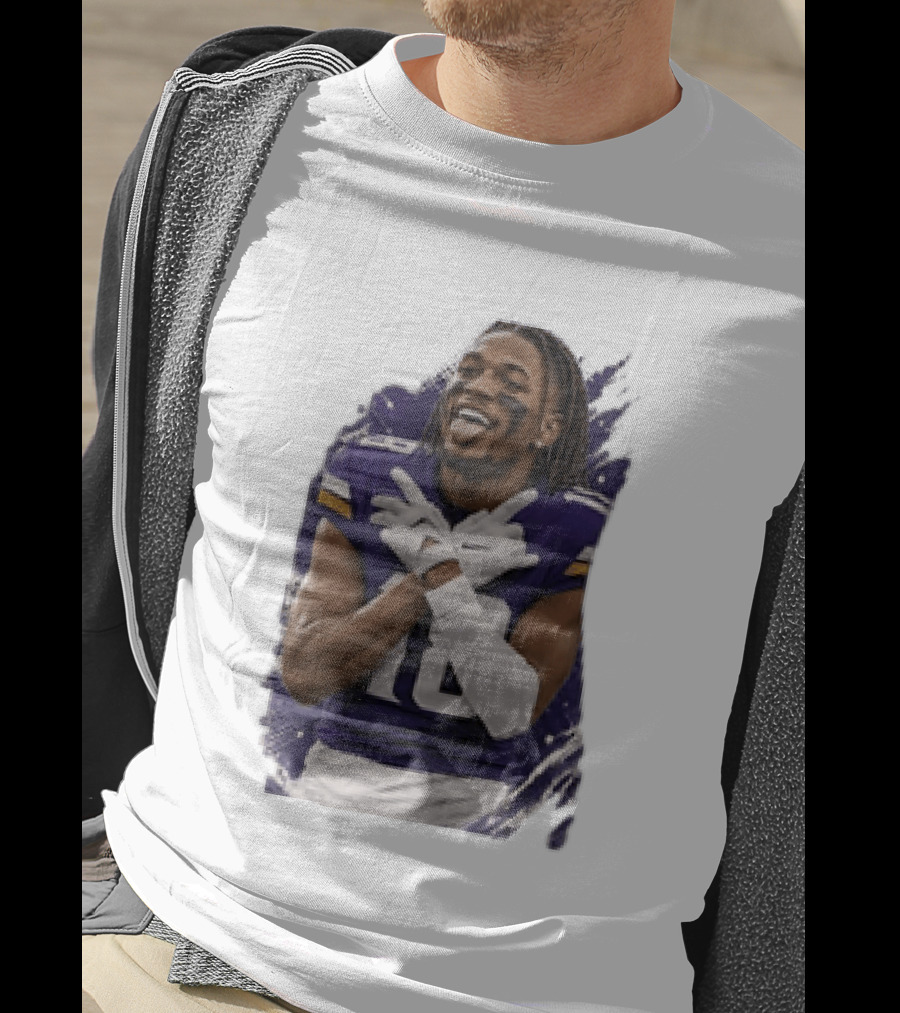 Minnesota Vikings Justin Jefferson Number 18 Football Player T-Shirt