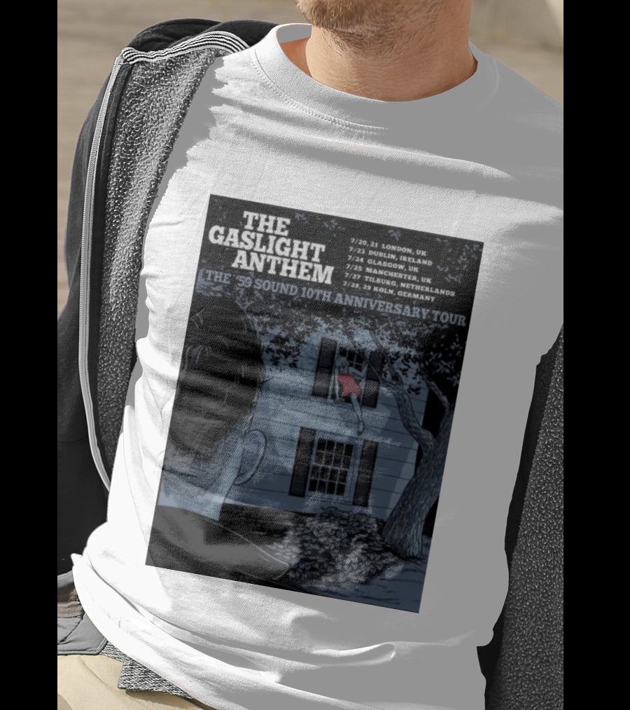 The Gaslight Anthem The '59 Sound 10th Anniversary Tour London Dublin Glasgow Manchester Tilburg Koln T-Shirt