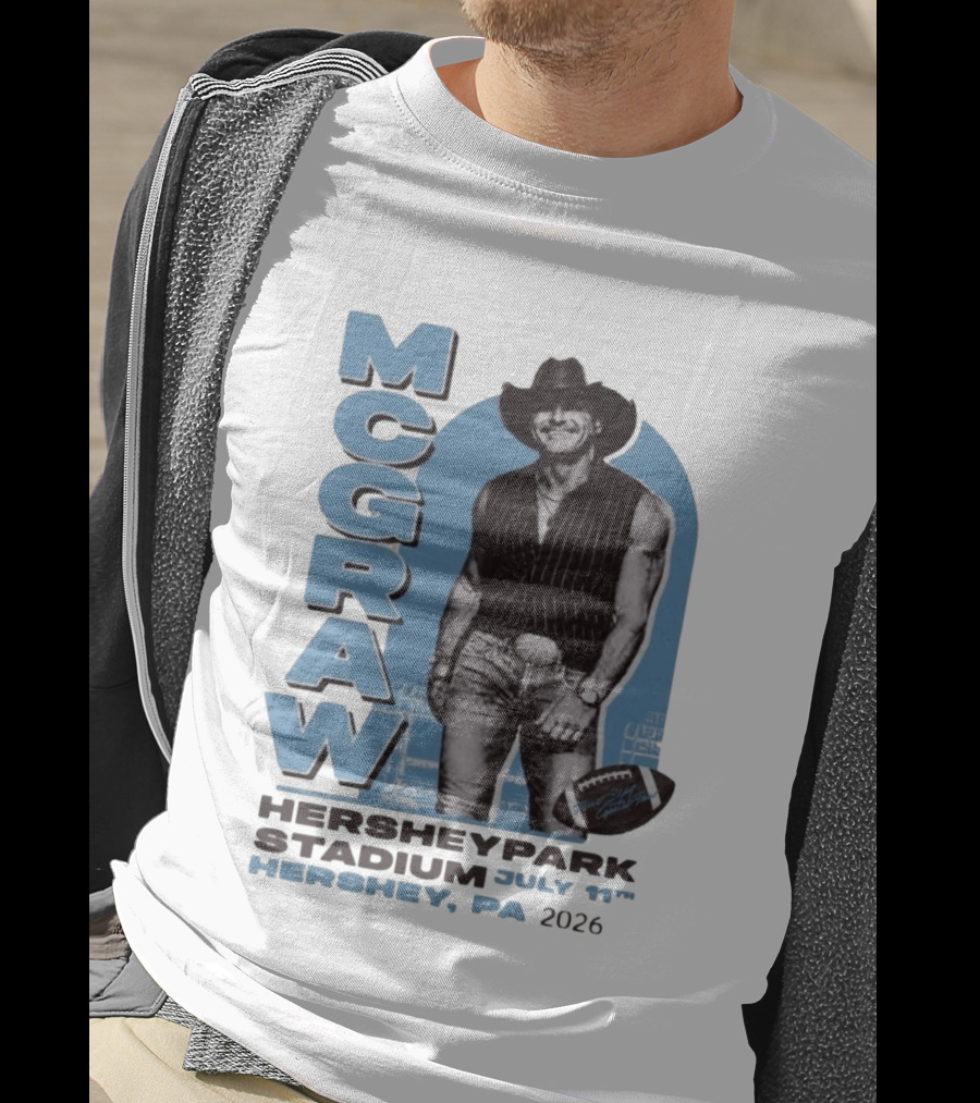 MCGRAW Hersheypark Stadium July 11th Hershey PA 2026 Football T-Shirt