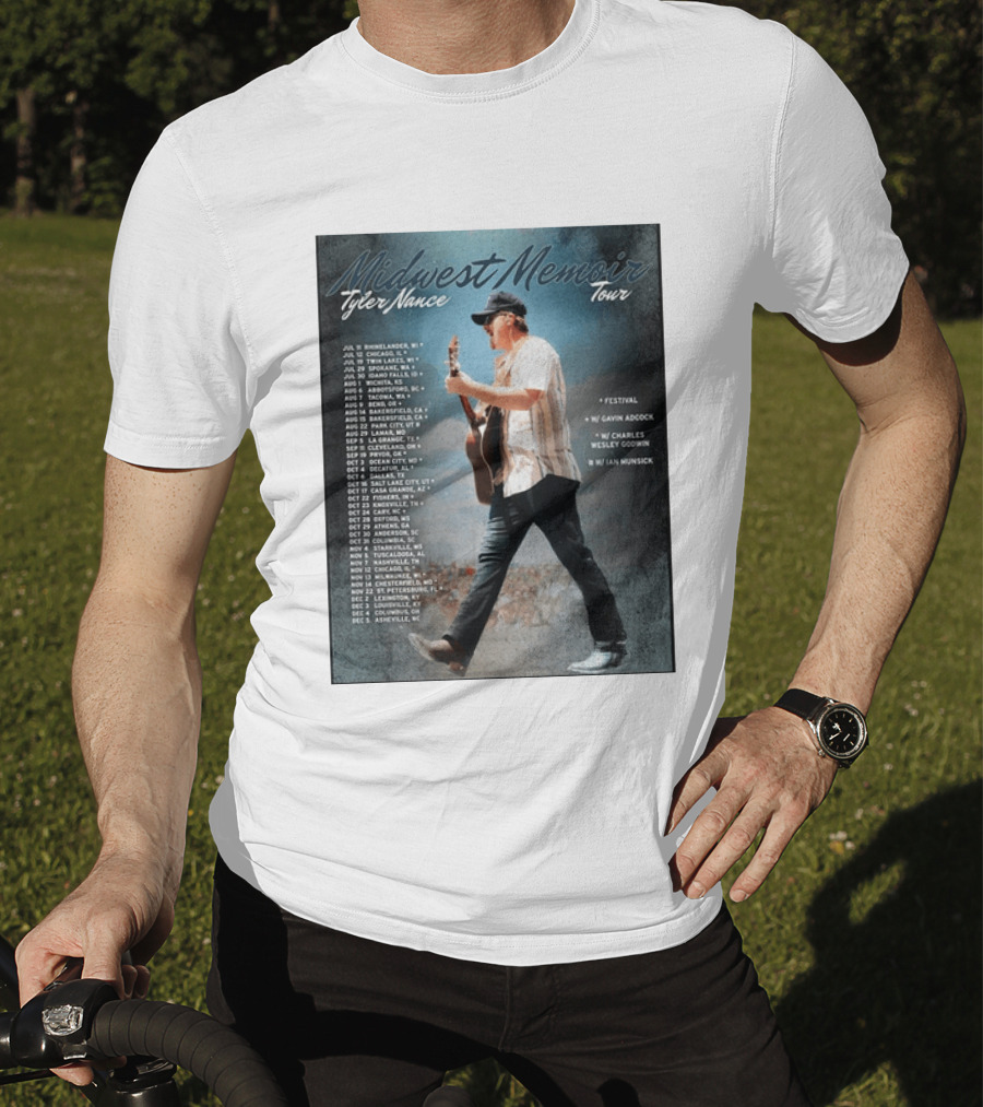 Midwest Memoir Tyler Nance Tour 2026 With Gavin Adcock Charles Wesley Godwin Ian Munsick T-Shirt