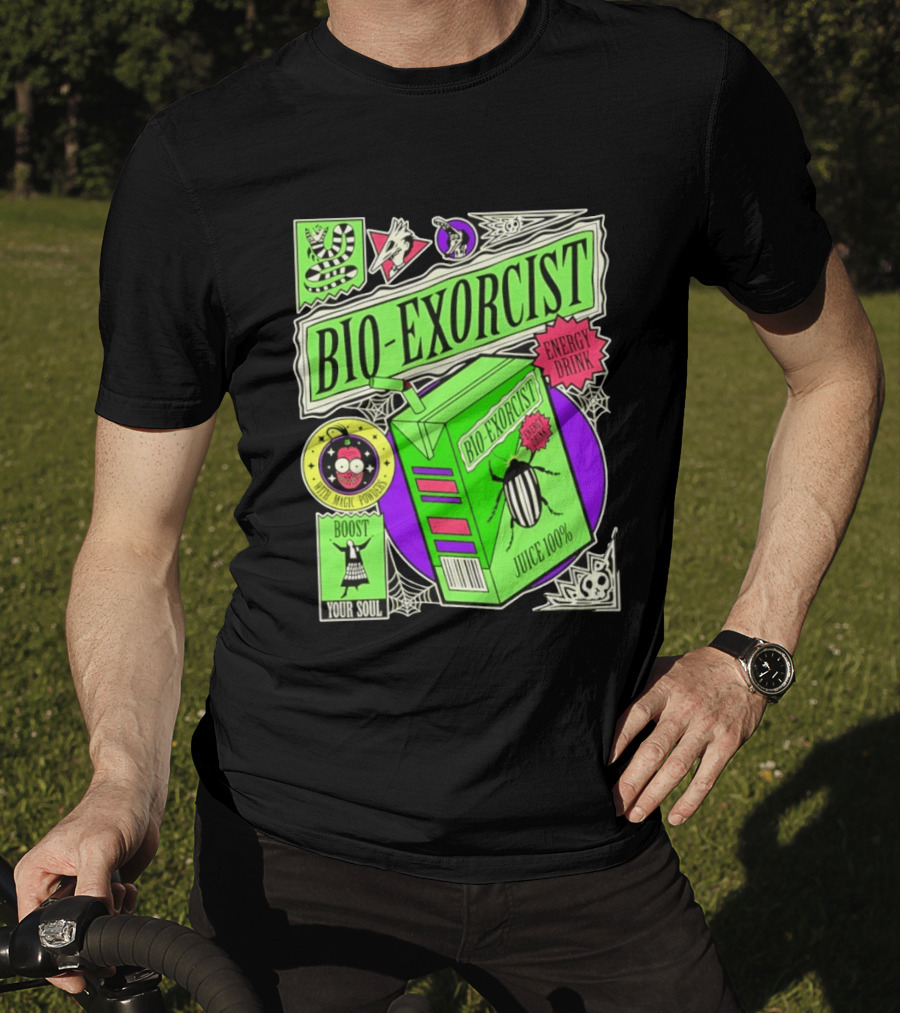 Bio Exorcist Energy Drink Juice 100% Boost Your Soul With Magic Powders T-Shirt