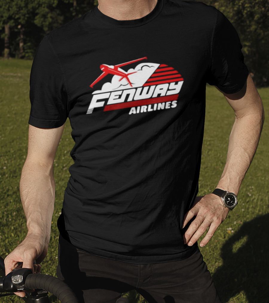 Boston Red Sox Fenway Airlines Baseball Team Vintage Pilot Urban Fan Gear T-Shirt