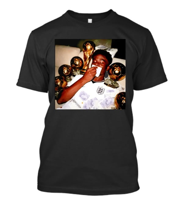 Bukayo Saka England National Team World Cup Trophies And Money T-Shirt