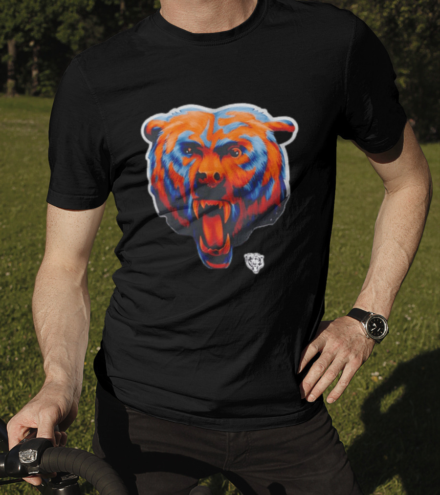 Chicago Bears Fierce Roaring Bear Face T-Shirt
