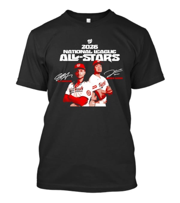 2026 Washington Nationals CJ Abrams James Wood National League All Stars T-Shirt
