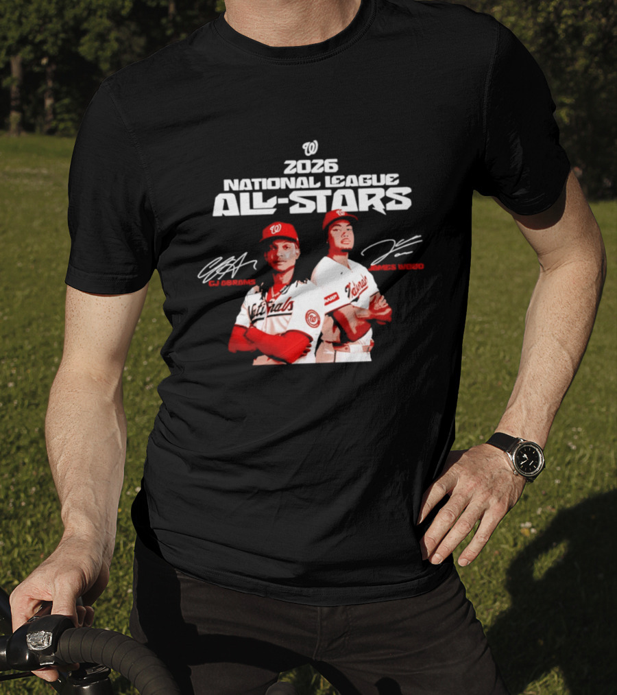 2026 Washington Nationals CJ Abrams James Wood National League All Stars T-Shirt