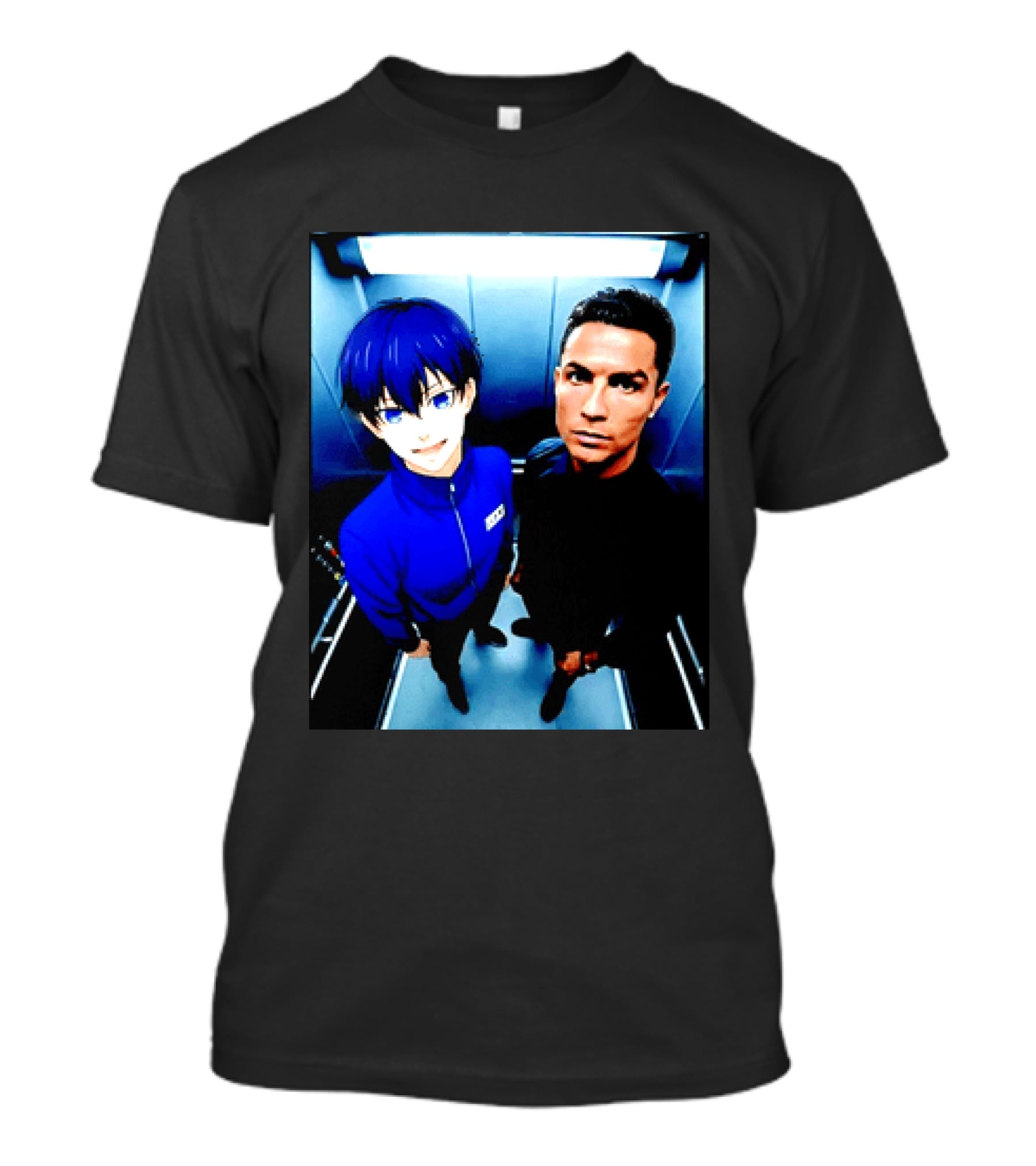 Ema Isagi Cristiano Ronaldo Collaboration Blue Lock Anime Football Star T-Shirt