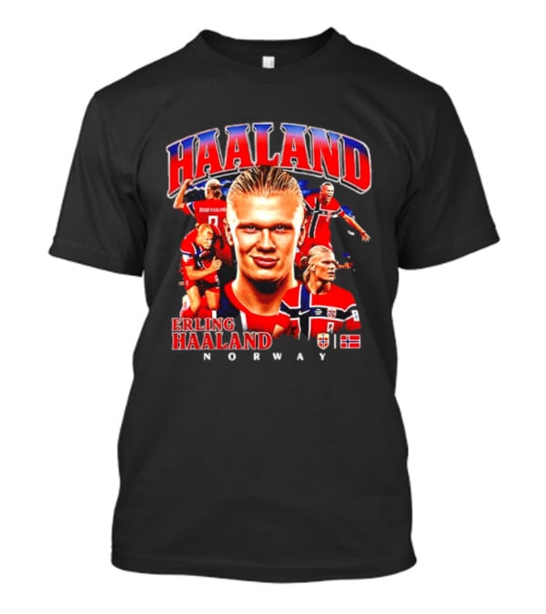 Erling Haaland Norway Football Legend Champion Norway Flag T-Shirt