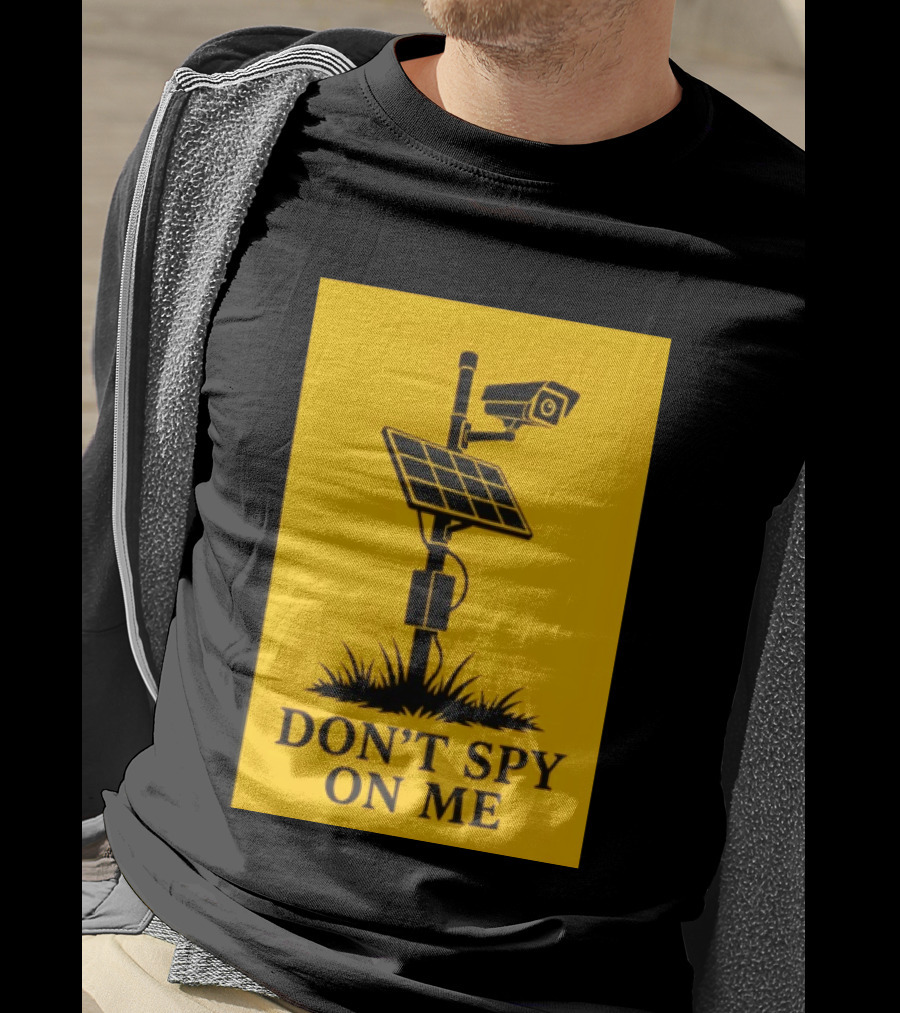 Flock Camera Surveillance Solar Panel Don't Spy On Me T-Shirt
