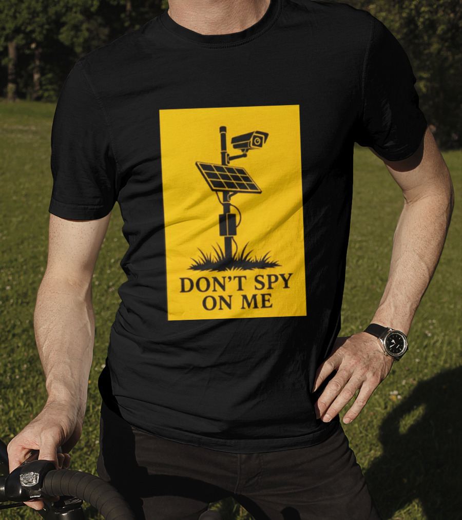 Flock Camera Surveillance Solar Panel Don't Spy On Me T-Shirt