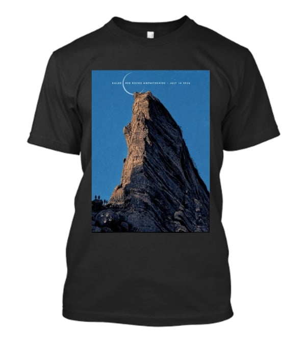 Kaleo Red Rocks Amphitheatre July 14 2026 Show Rocky Landscape Moonlit Scene T-Shirt