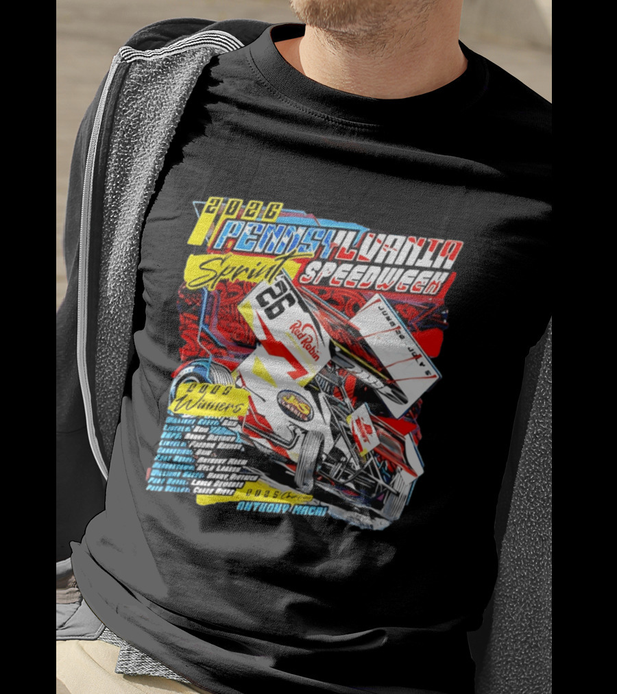 2026 Pennsylvania Speedweek Sprint Race Winners June Kyle Larson Racing Red Robin T-Shirt