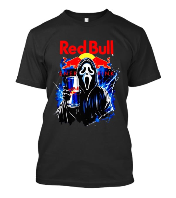Red Bull Energy Drink Ghostface Scream Bootleg T-Shirt