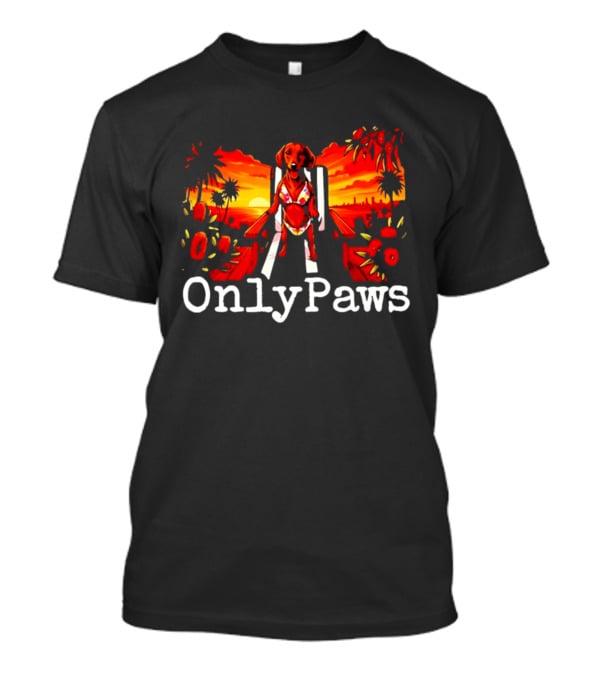 Kylie OnlyPaws Tropical Vibes Sunset Dog T-Shirt
