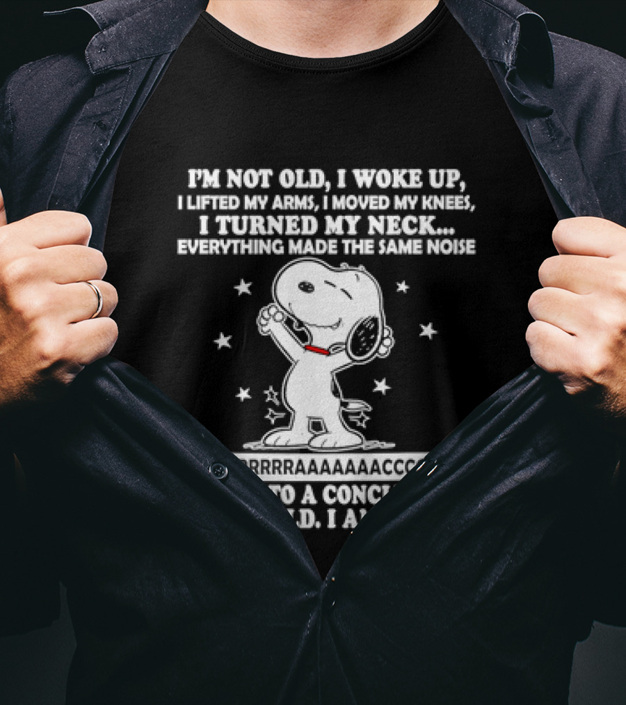 Snoopy I'm Not Old I Woke Up I Am Crispy Peanuts T-Shirt