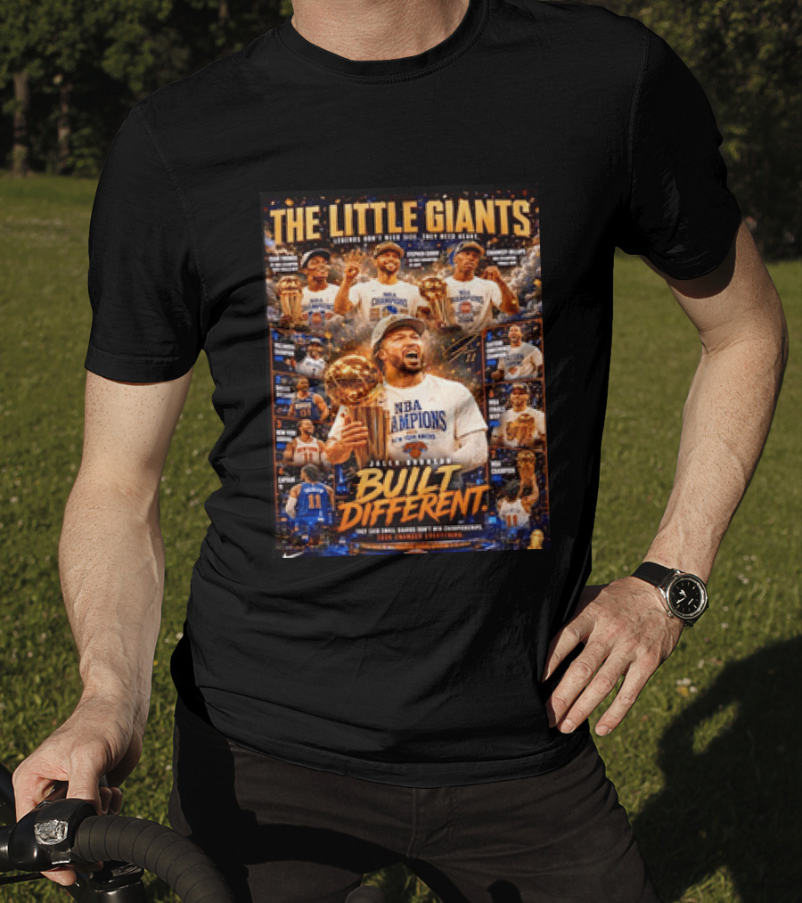 The Little Giants Jalen Brunson NBA Champions Built Different Legends Of New York Knicks T-Shirt