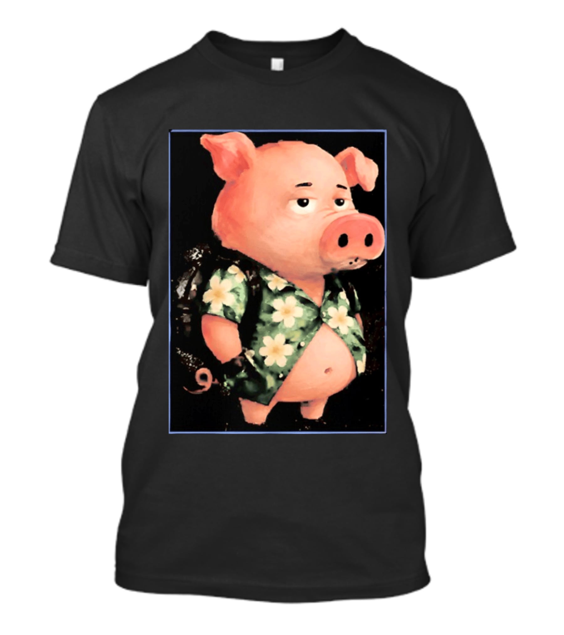 Nice Enjoy The Little Things Hawaiian Pig Floral T-Shirt