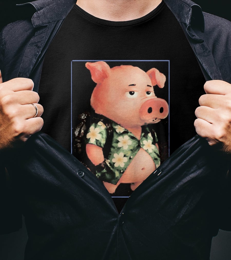 Nice Enjoy The Little Things Hawaiian Pig Floral T-Shirt