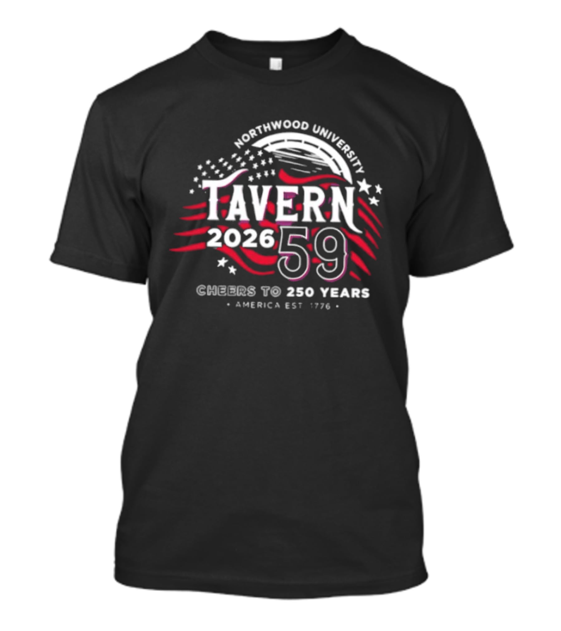 Northwood University Tavern 59 Celebrating America 250 Years 2026 Est 1776 T-Shirt